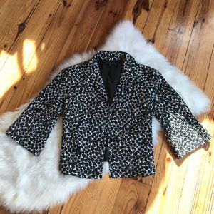 Lafayette 148 New York Black and White Polka Dot Blazer